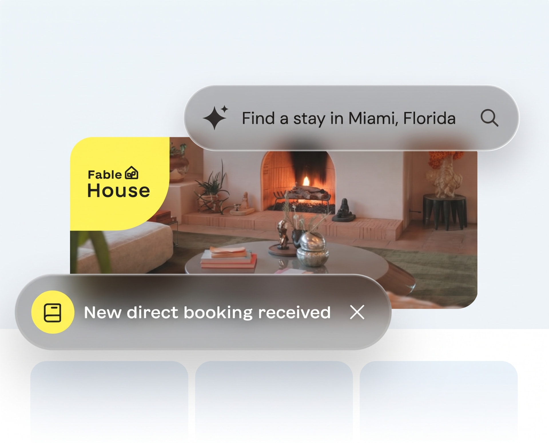 A rental's branded booking website